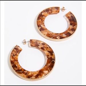 Free People Hidden Resin Hoop Earrings